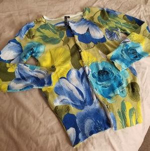 Charlotte floral cardigan sweater